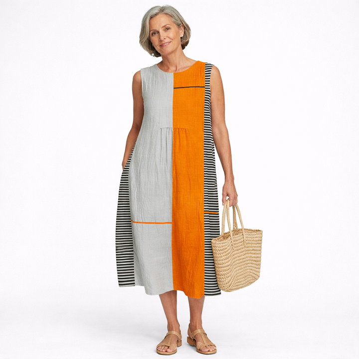 May | Colorblock Midi Dress