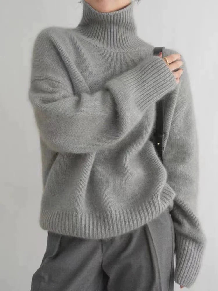 Isabella | Cashmere-Feel High Neck Sweater