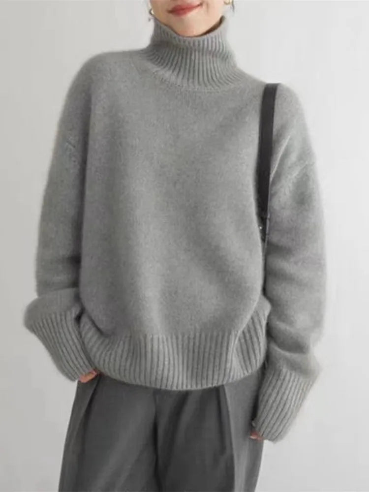 Isabella | Cashmere-Feel High Neck Sweater