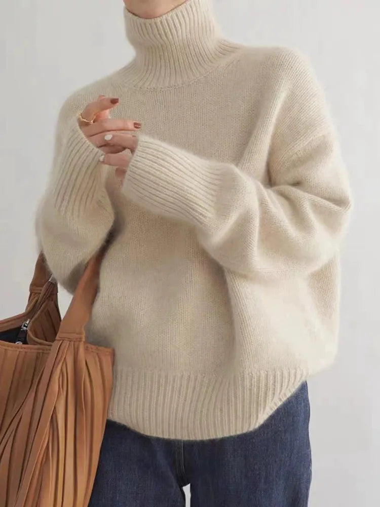 Isabella | Cashmere-Feel High Neck Sweater