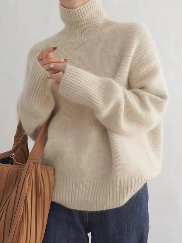 Isabella | Cashmere-Feel High Neck Sweater
