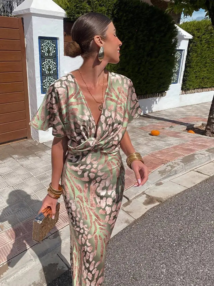 CLARANDRA™ - COPPER MIDI DRESS