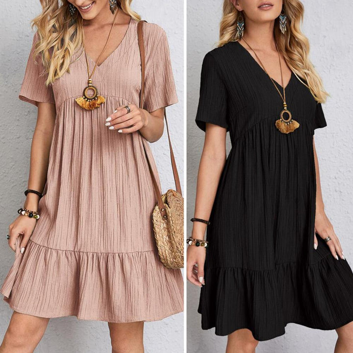 SANDRA | ELEGANT DRESS WITH TUMMY COVERAGE