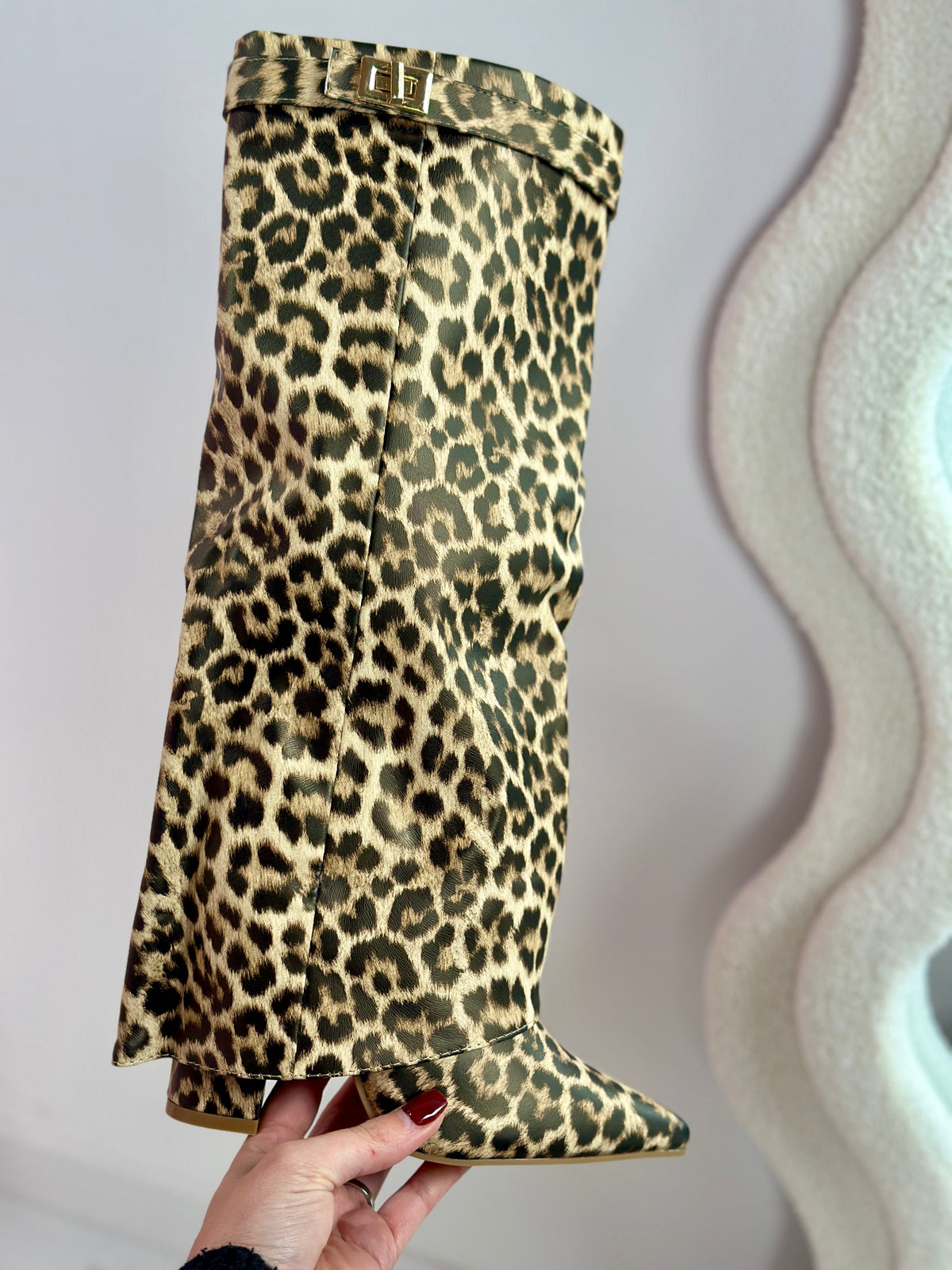FELINA™ - Leopard Vegan Leather Boots