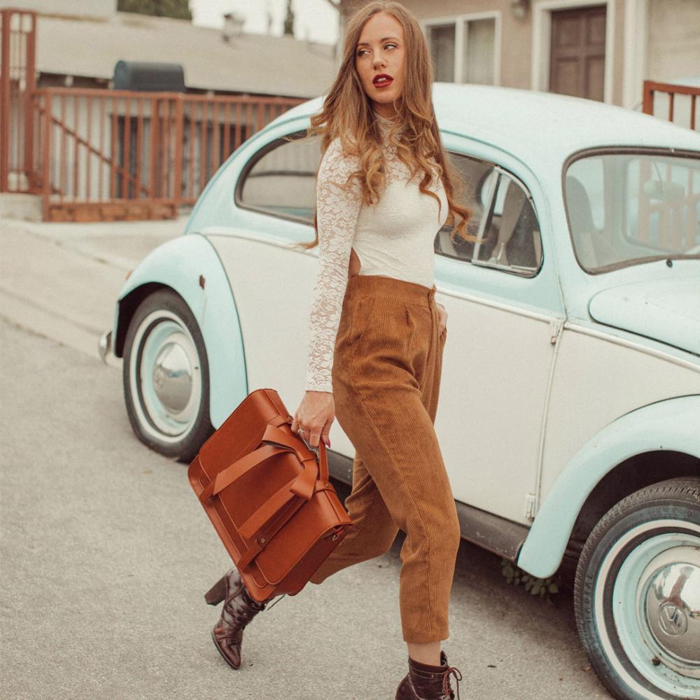 Knoten | Sac Retro Twist en Bleu-Rose