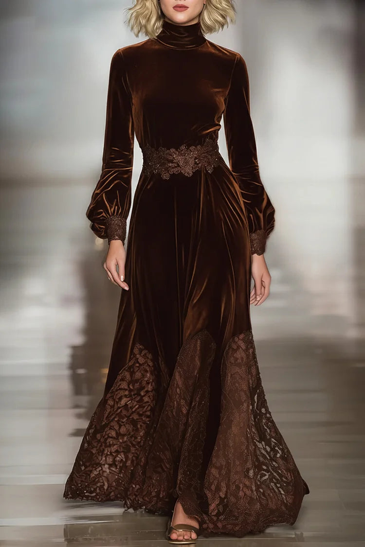 Noemi Suede Maxi Dress