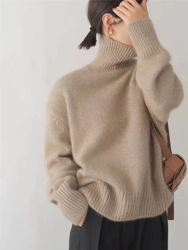 Isabella | Cashmere-Feel High Neck Sweater
