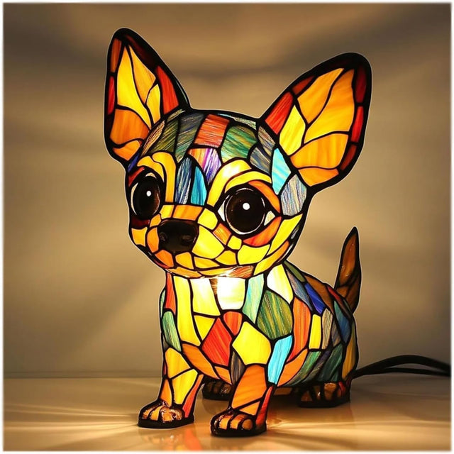 Patoune – Lampe pour chiens magique en verre coloré