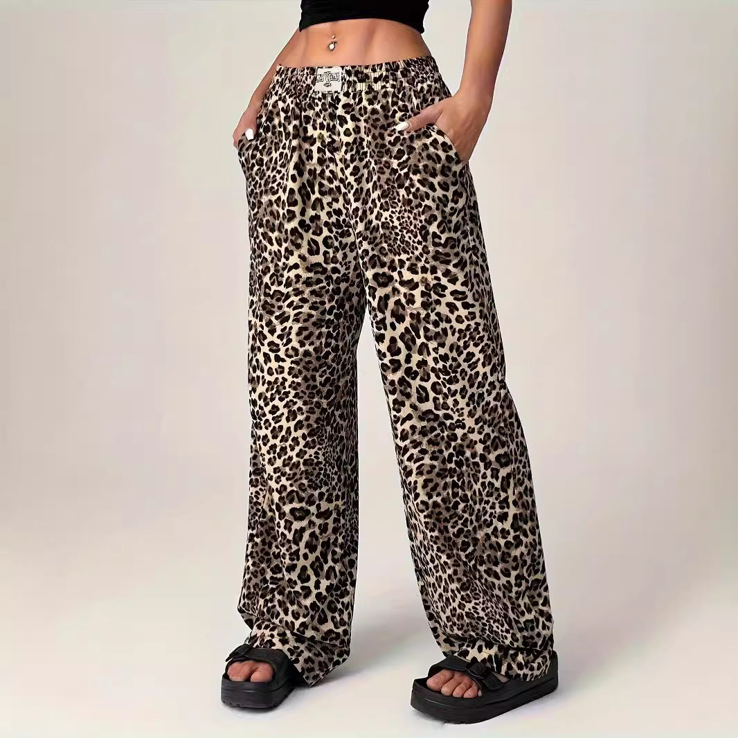 LIEZEL™ – Comfy Straight-Leg Leopard Print Pants