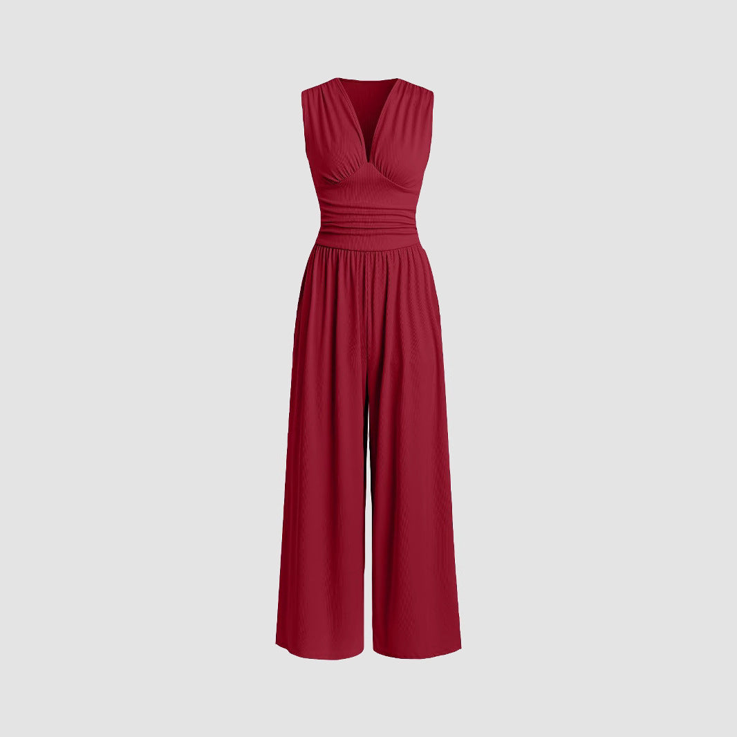 MARLOWE™ – Elegant Ruched Casual Jumpsuit