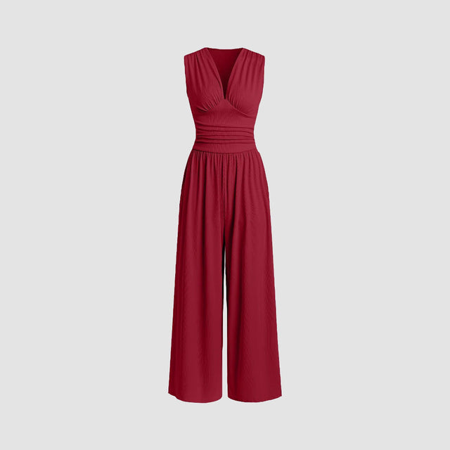 MARLOWE™ – Elegant Ruched Casual Jumpsuit