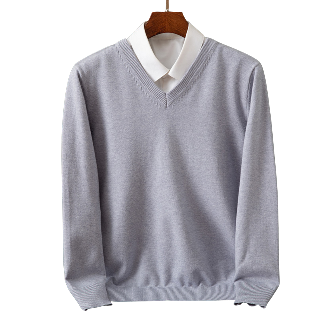 Bexford | Pull V-Neck en Cachemire Pur pour Hommes