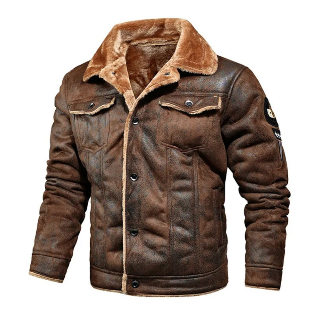 Noxar™ | Veste en Simili Cuir Chaude et Polyvalente