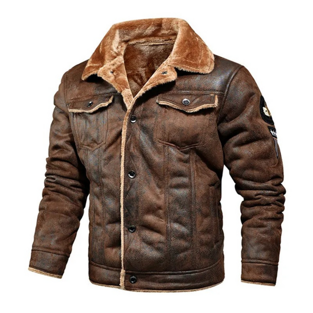 Noxar™ | Veste en Simili Cuir Chaude et Polyvalente