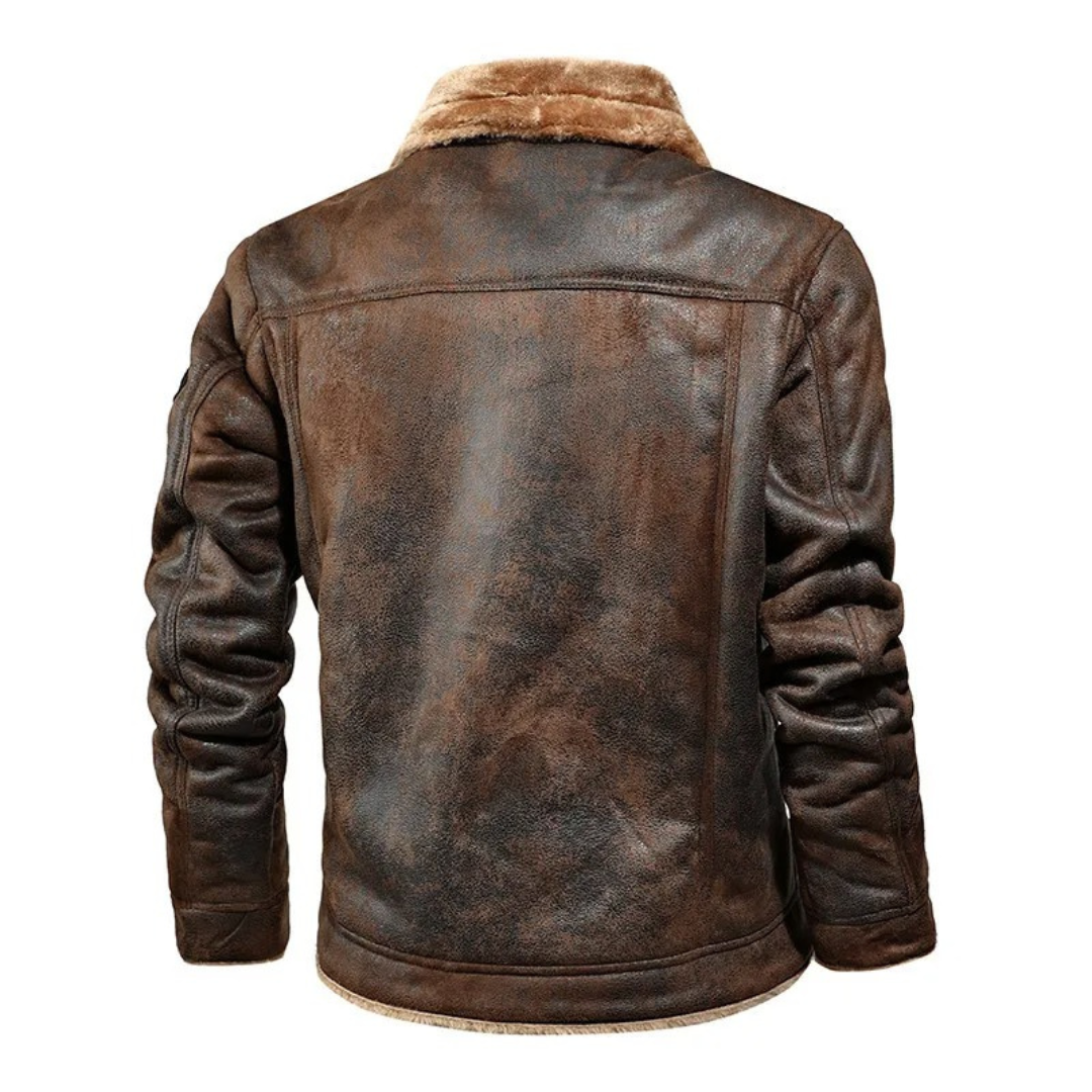 Noxar™ | Veste en Simili Cuir Chaude et Polyvalente