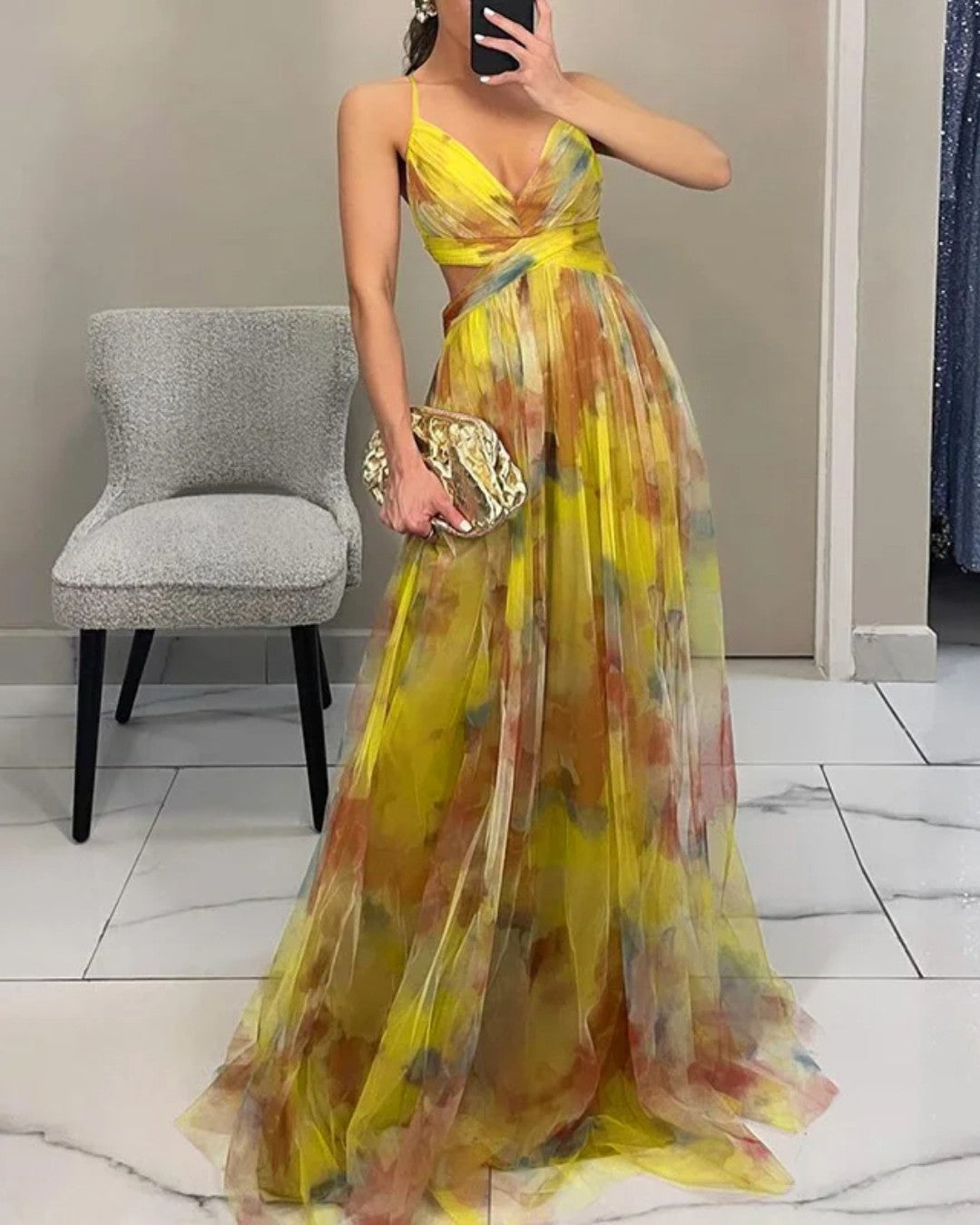 Bella - Elegant Floral Maxi Dress