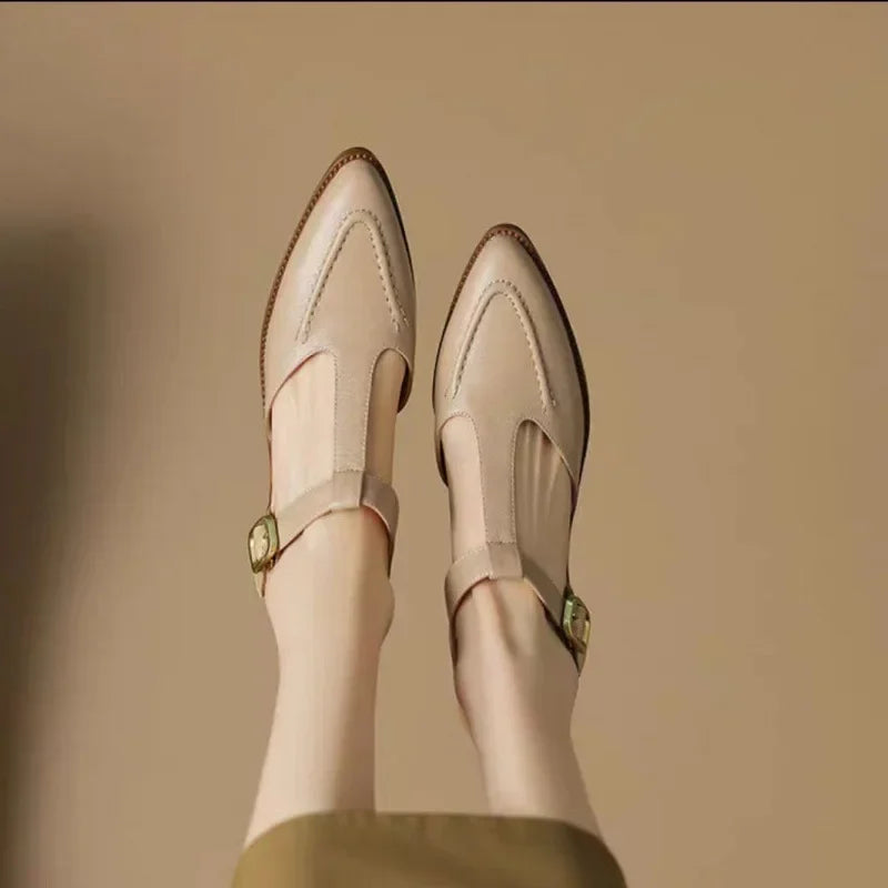 Gianna | Classic Buckle Vegan Leather Shoes