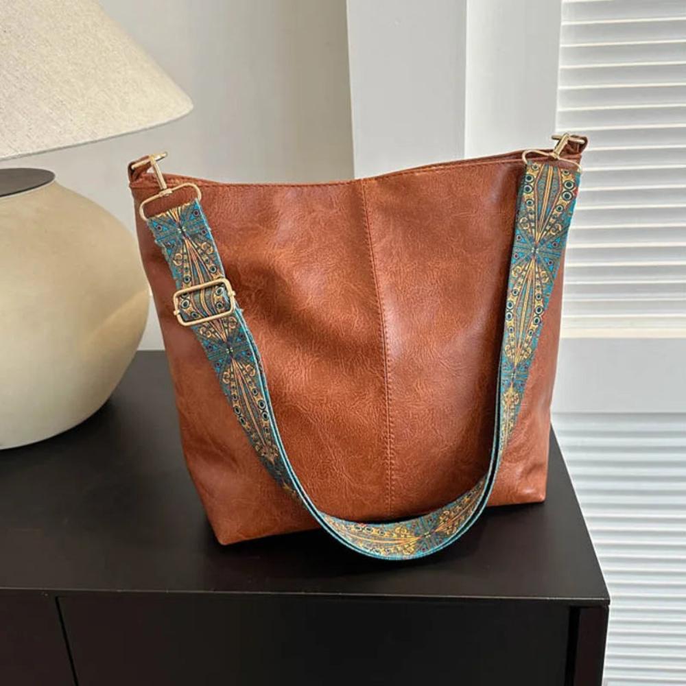 Linda - Vintage Charm Vegan Leather Shoulder Bag