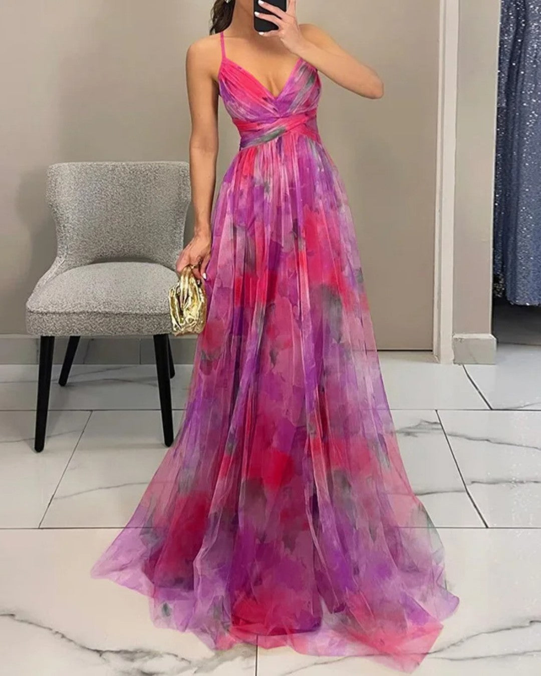 Bella - Elegant Floral Maxi Dress
