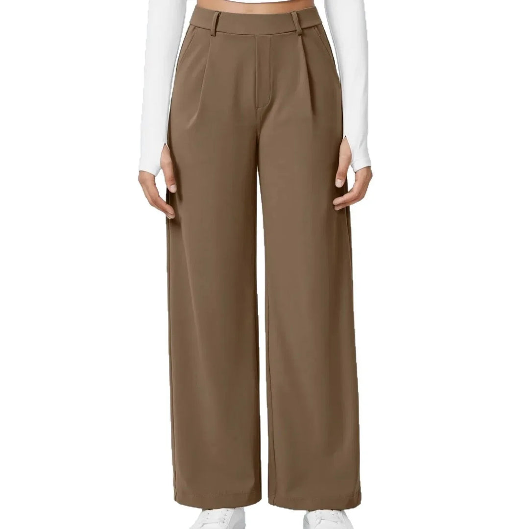 Outdoor Sports Casual Pocket Pants Suit Long Trousers Loose Slim Straight Leg Pants Women's Fashion plus Size Trousers