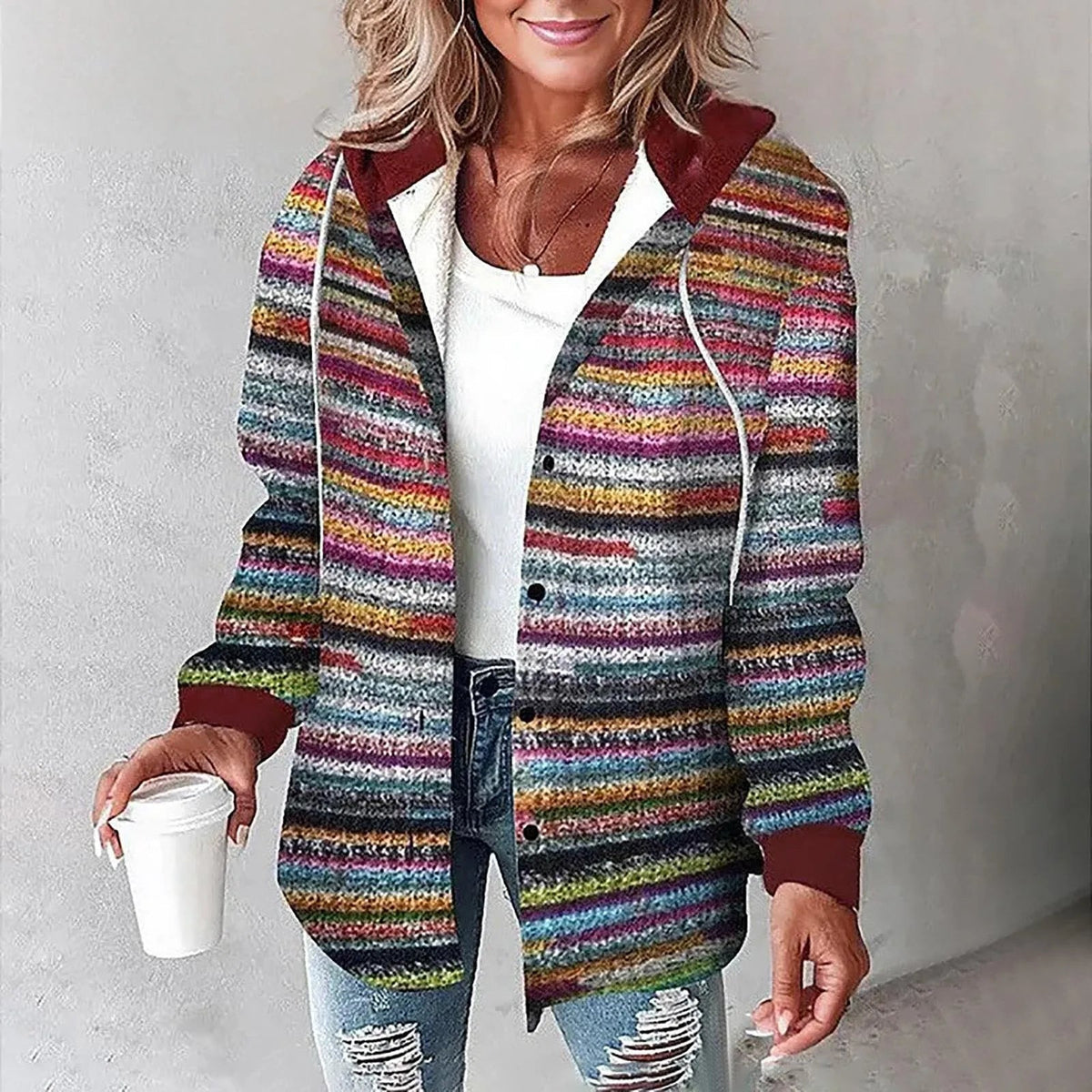 Samira — Veste d’automne douce & chaleureuse