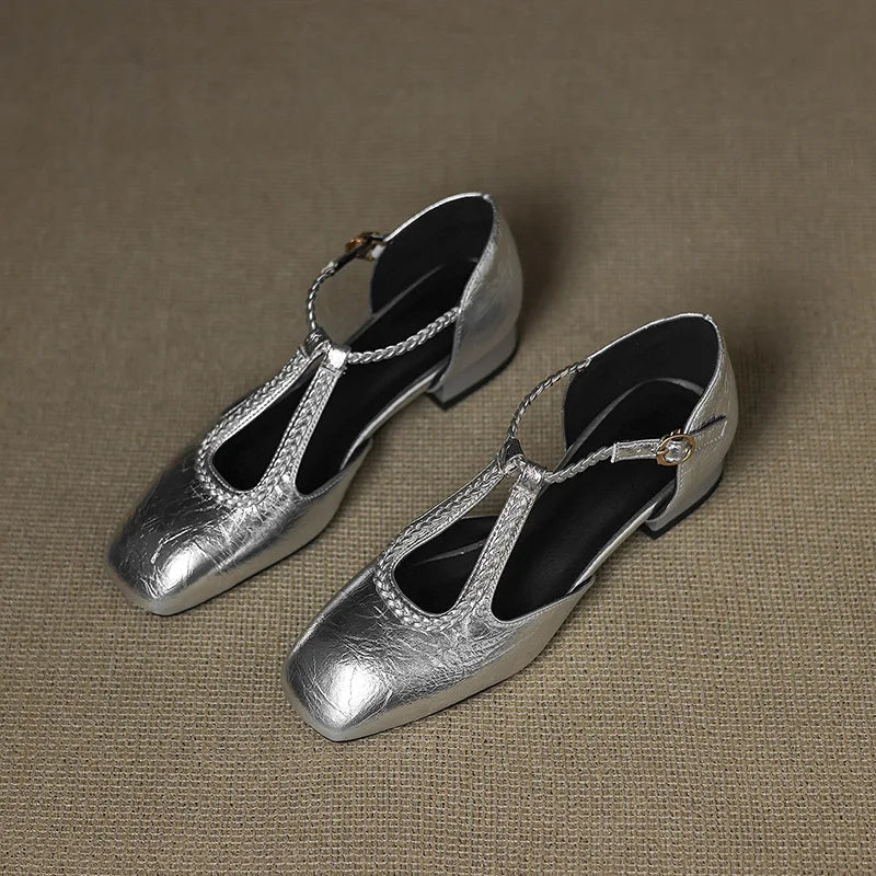 Estelle | Retro Vegan Leather Flats