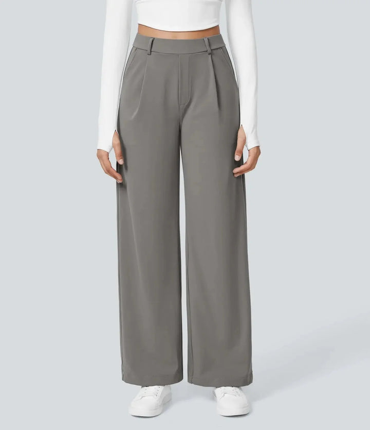 Outdoor Sports Casual Pocket Pants Suit Long Trousers Loose Slim Straight Leg Pants Women's Fashion plus Size Trousers