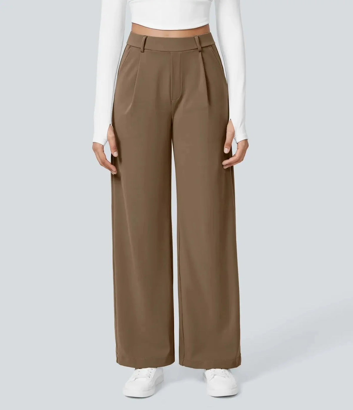 Outdoor Sports Casual Pocket Pants Suit Long Trousers Loose Slim Straight Leg Pants Women's Fashion plus Size Trousers