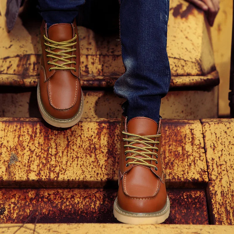 Muller™ – Bottes en Cuir Véritable Rétro