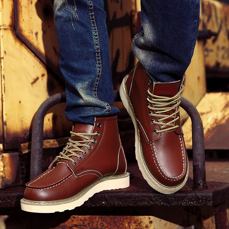 Muller™ – Bottes en Cuir Véritable Rétro