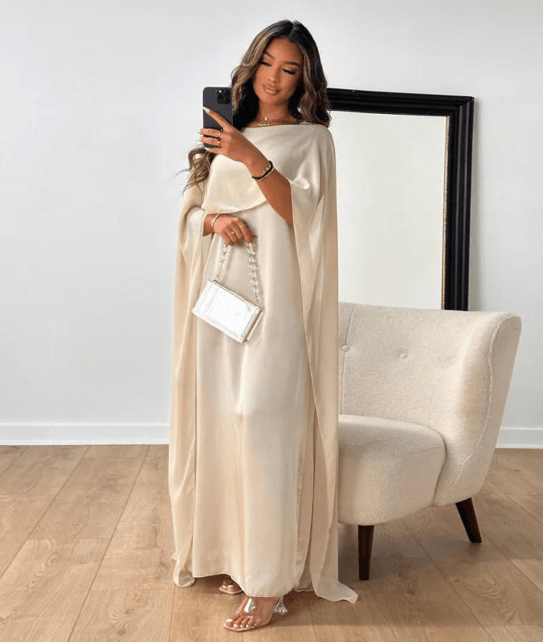 Tayna – Draped Sleeve Abaya