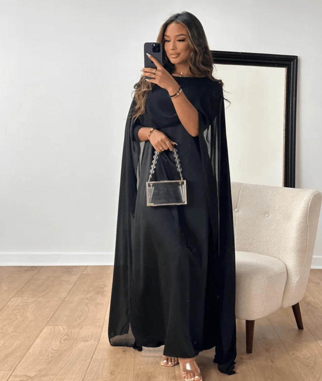 Tayna – Draped Sleeve Abaya