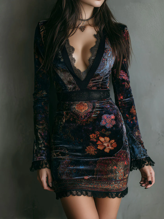 Calista Velvet Mini Dress