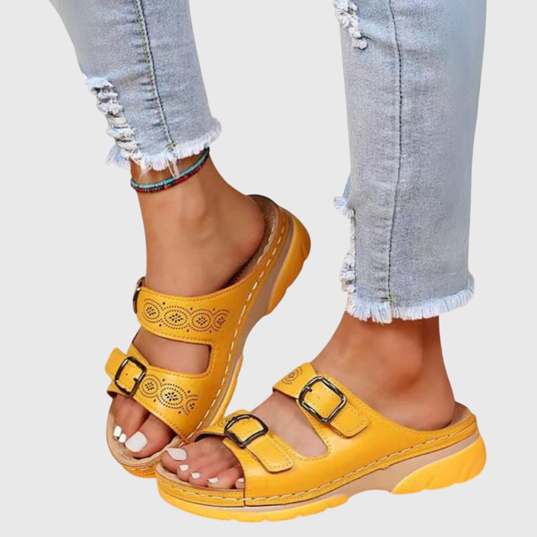 DIORA | COMFORT VEGAN LEATHER SANDALS