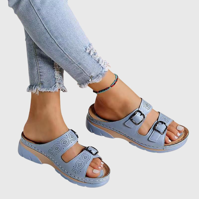 DIORA | COMFORT VEGAN LEATHER SANDALS