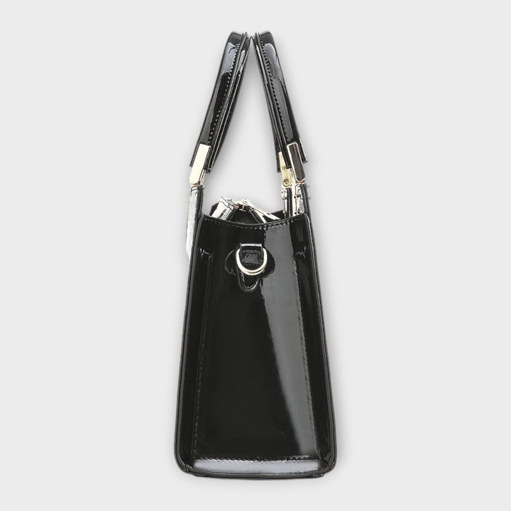 Maison Verdelle -  Shiny Crocodile Skin Pattern Handbag