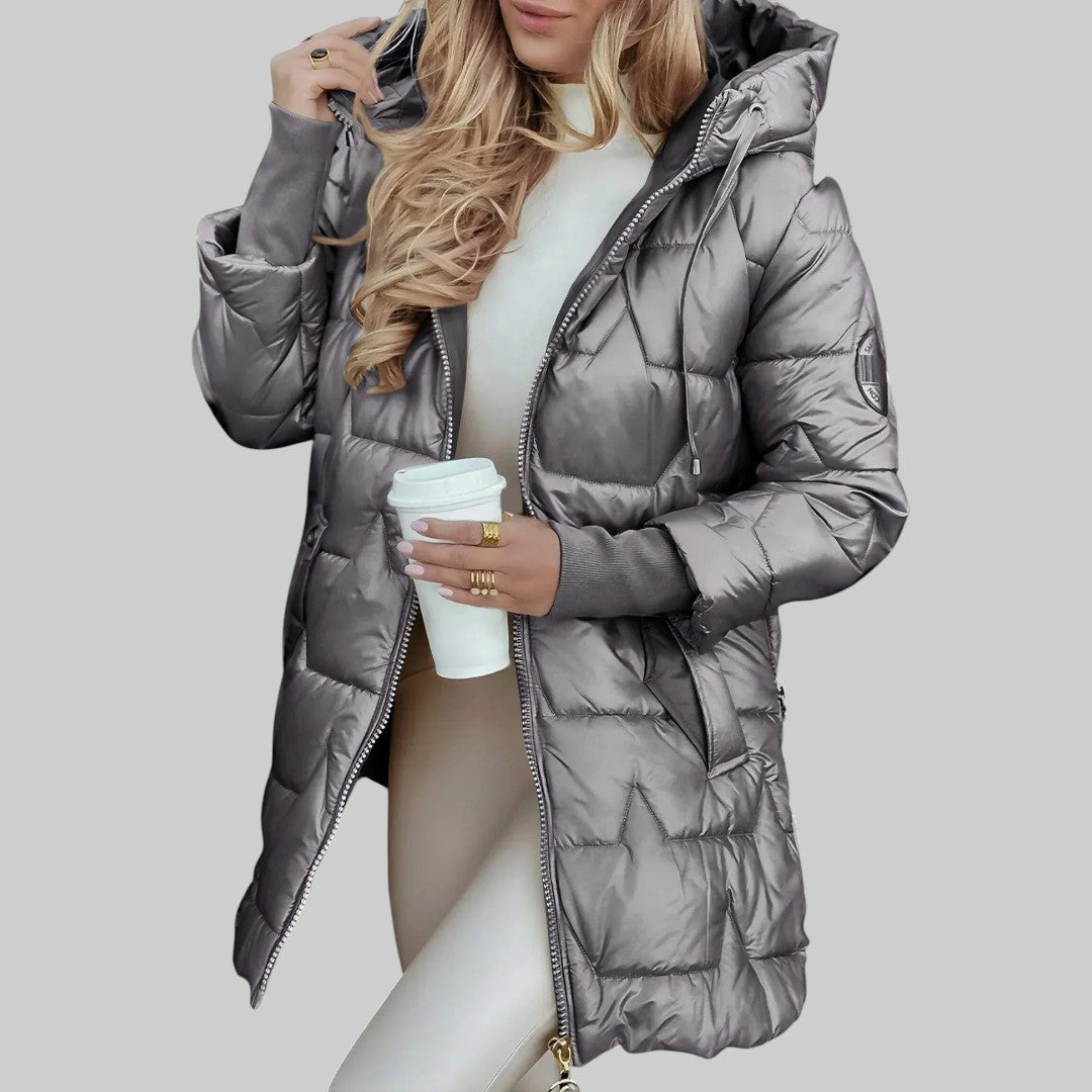 Cecilia | Élégant manteau d'automne avec capuche