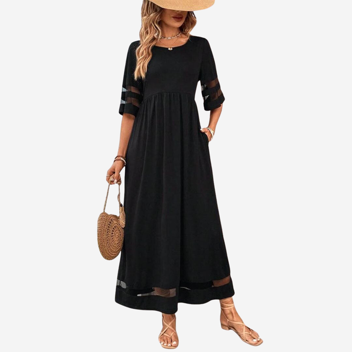 Aubrey™ – Flattering Tummy-Smoothing Midi Dress