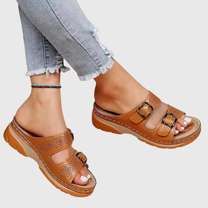 DIORA | COMFORT VEGAN LEATHER SANDALS