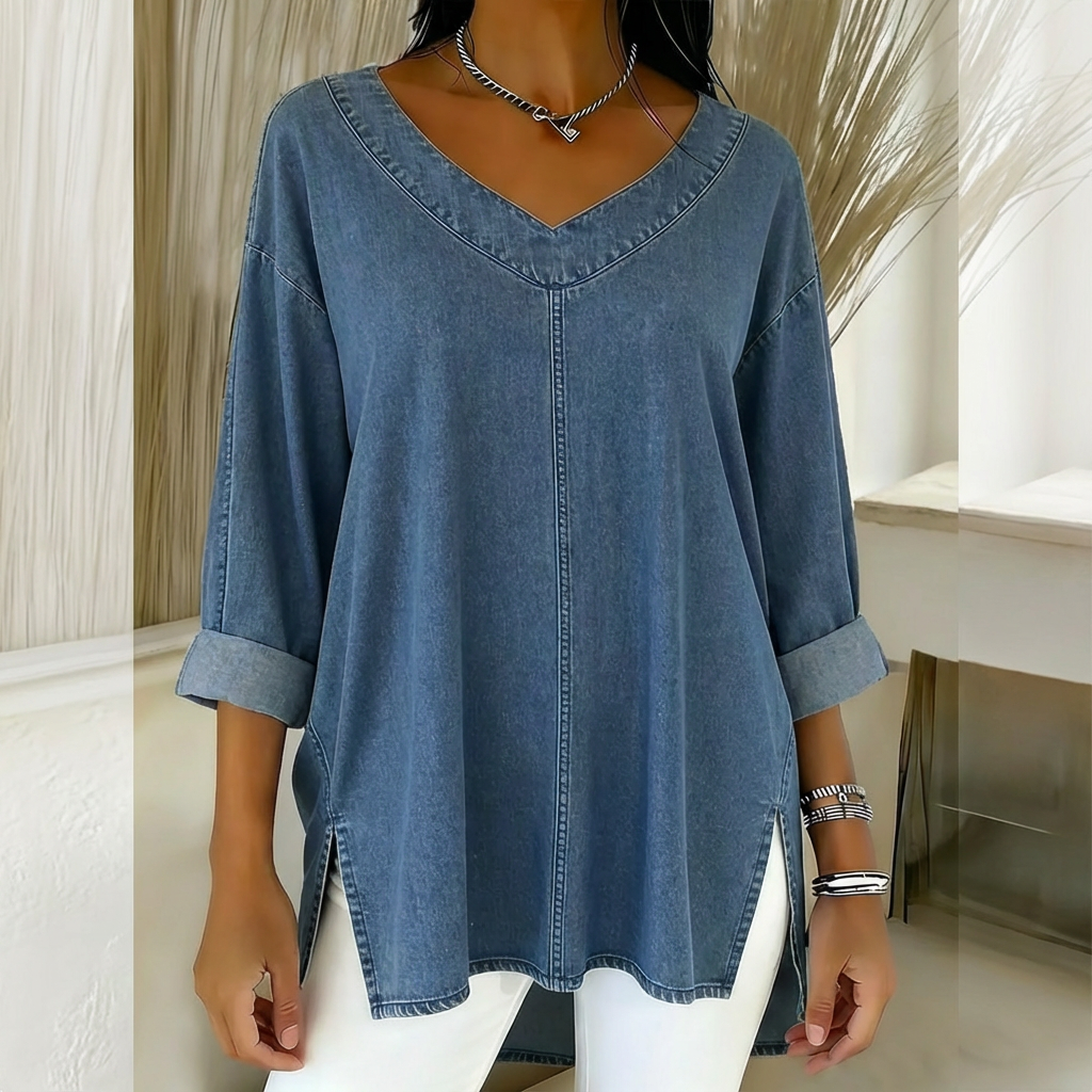 Salia™ | Stylish Denim Top