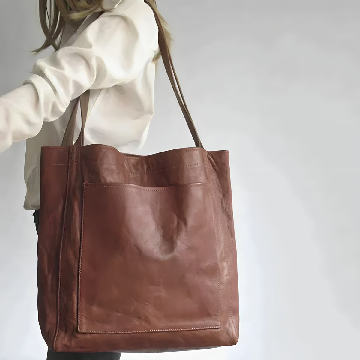 Carol - Modern Chic Vegan Leather Tote Bag