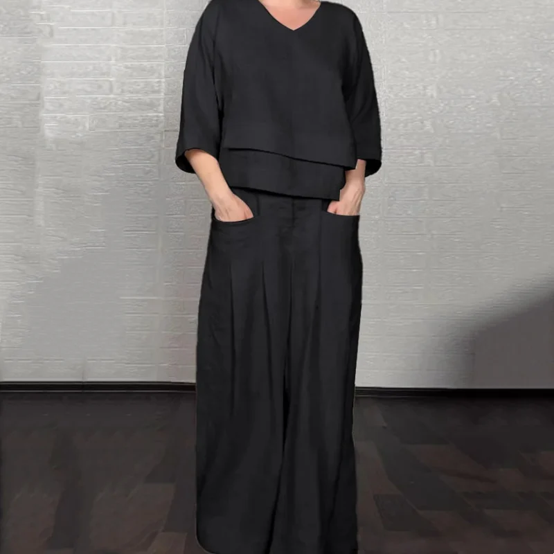 Isabel™ | Relaxed Linen-Look Two-Piece Set