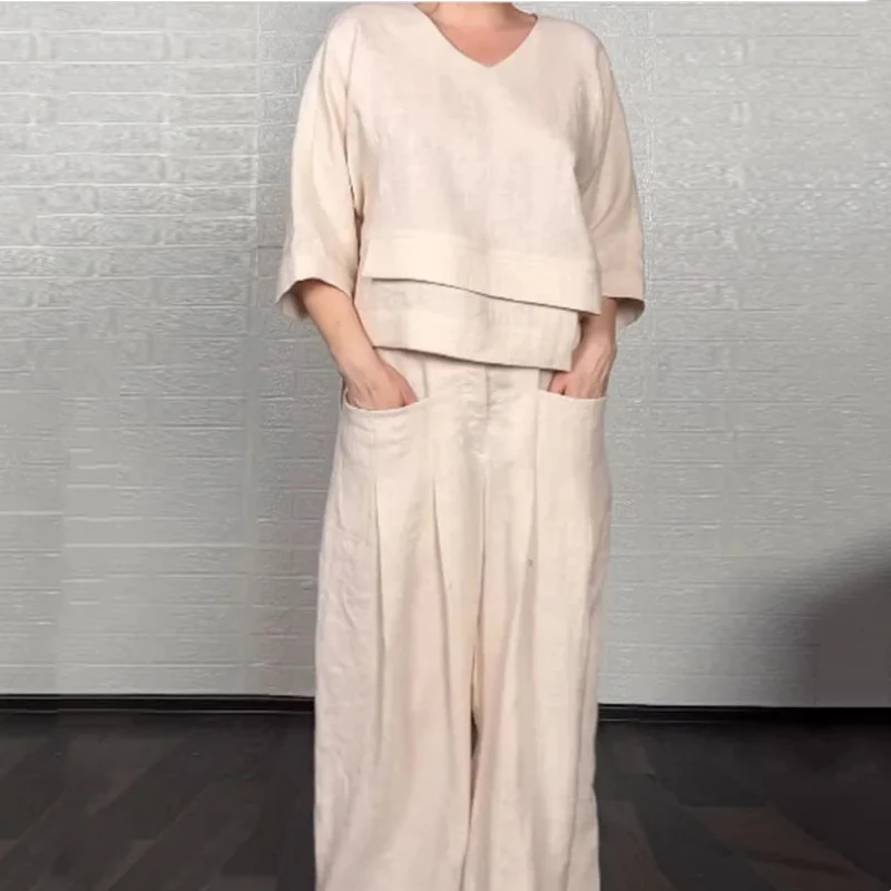 Isabel™ | Relaxed Linen-Look Two-Piece Set