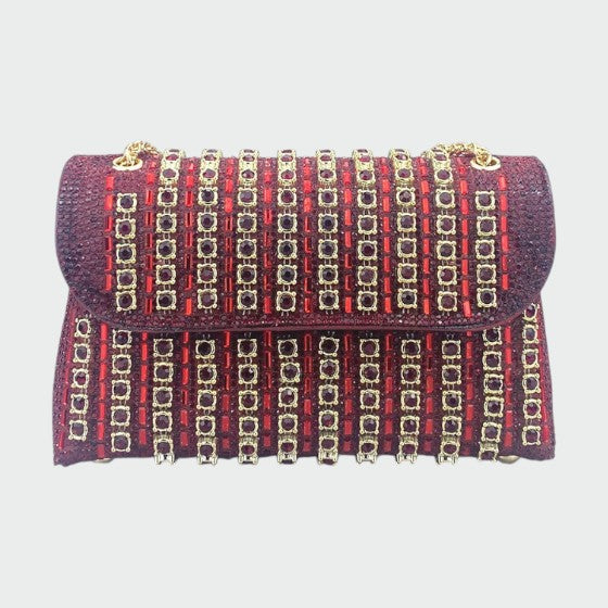 Laviera - Chic Chain Colored Diamond Shoulder Bag