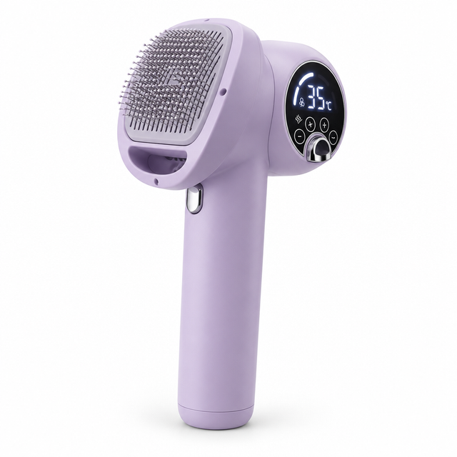 The Air Groom 2-in-1 dryer brush in lavender
