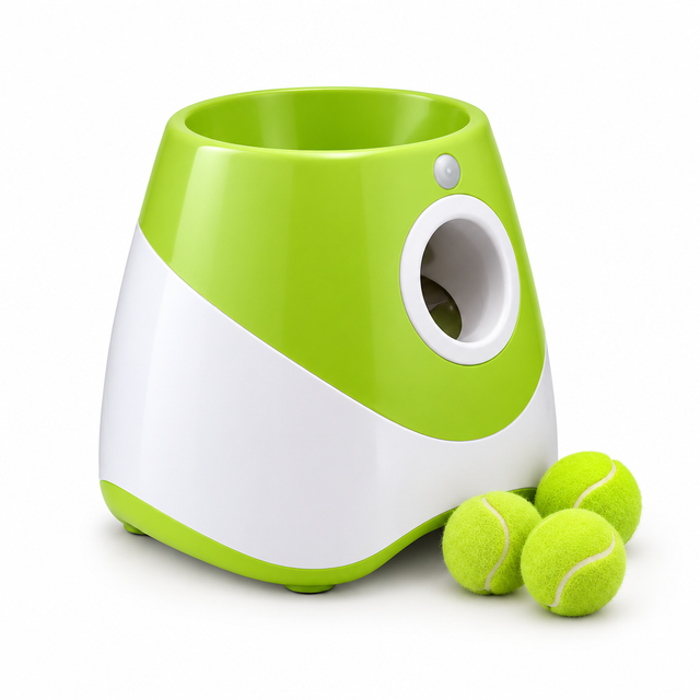 The Fetch Machine automatic ball launcher with mini tennis balls