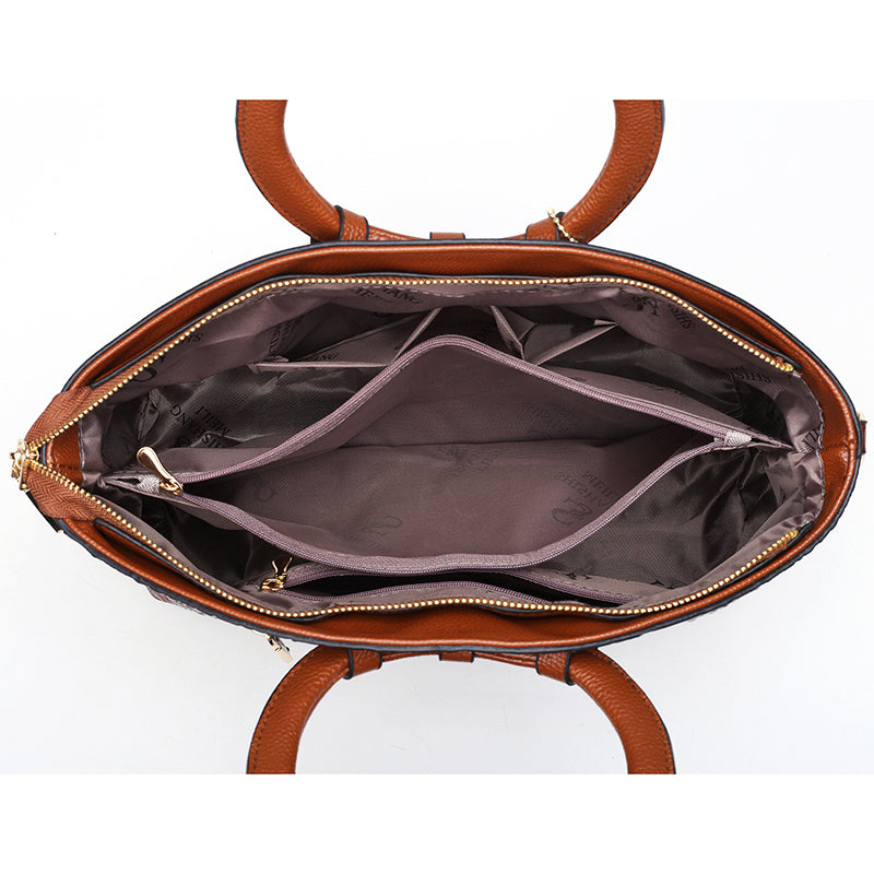 Frances - Classic Heritage Vegan Leather Shoulder Bag