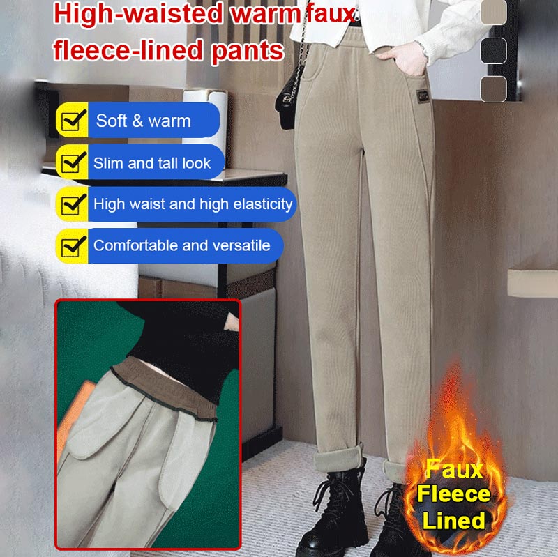 🔥 50% DE RÉDUCTION! 💫 PANTALON CHAUD FEMME - Taille Haute & Doublure Polaire, Confort Optimal pour L'Hiver, Idéal pour Sport et Loisirs ❄️👖