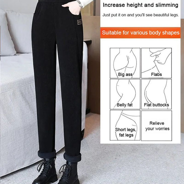 🔥 50% DE RÉDUCTION! 💫 PANTALON CHAUD FEMME - Taille Haute & Doublure Polaire, Confort Optimal pour L'Hiver, Idéal pour Sport et Loisirs ❄️👖