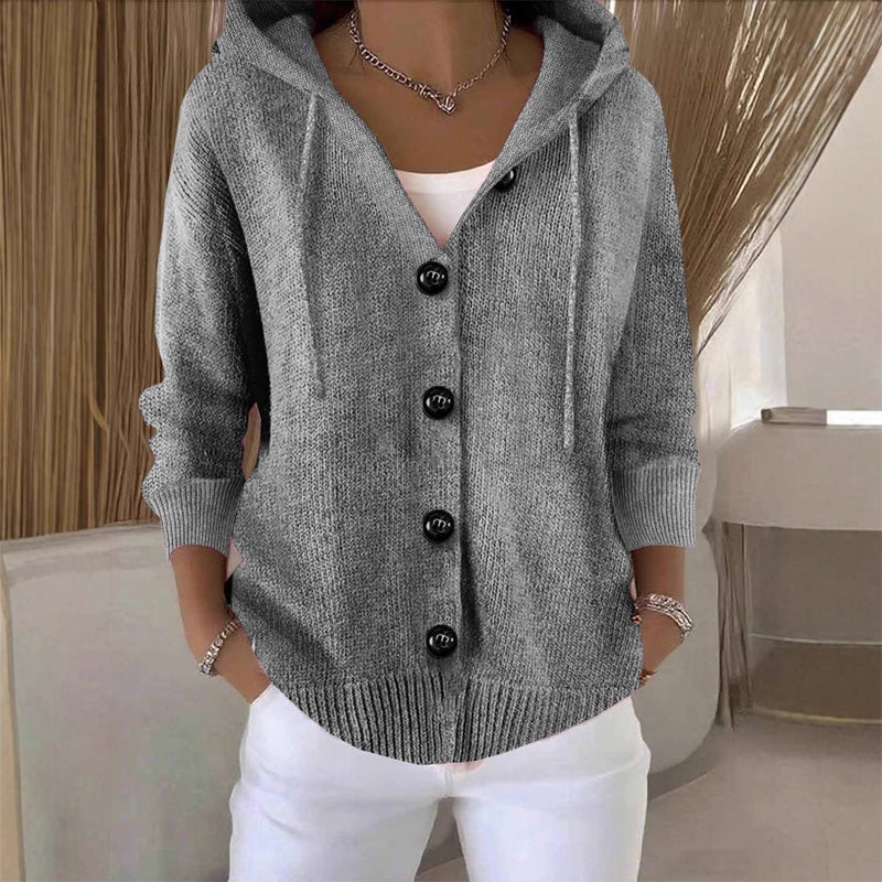 Women’s Solid Color Long Sleeve Cardigan Sweater